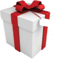 подарочная коробка скачать бесплатно - Рождественский эльф Санта-Клауса  Дуэнде - Клоун сидит на подарочной коробке